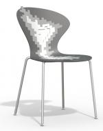 Дизайнерски стол тъмно и светло сив