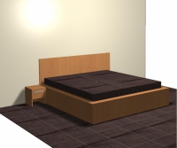 Легло за матрак 164/190 см с два броя нощни шкафчета